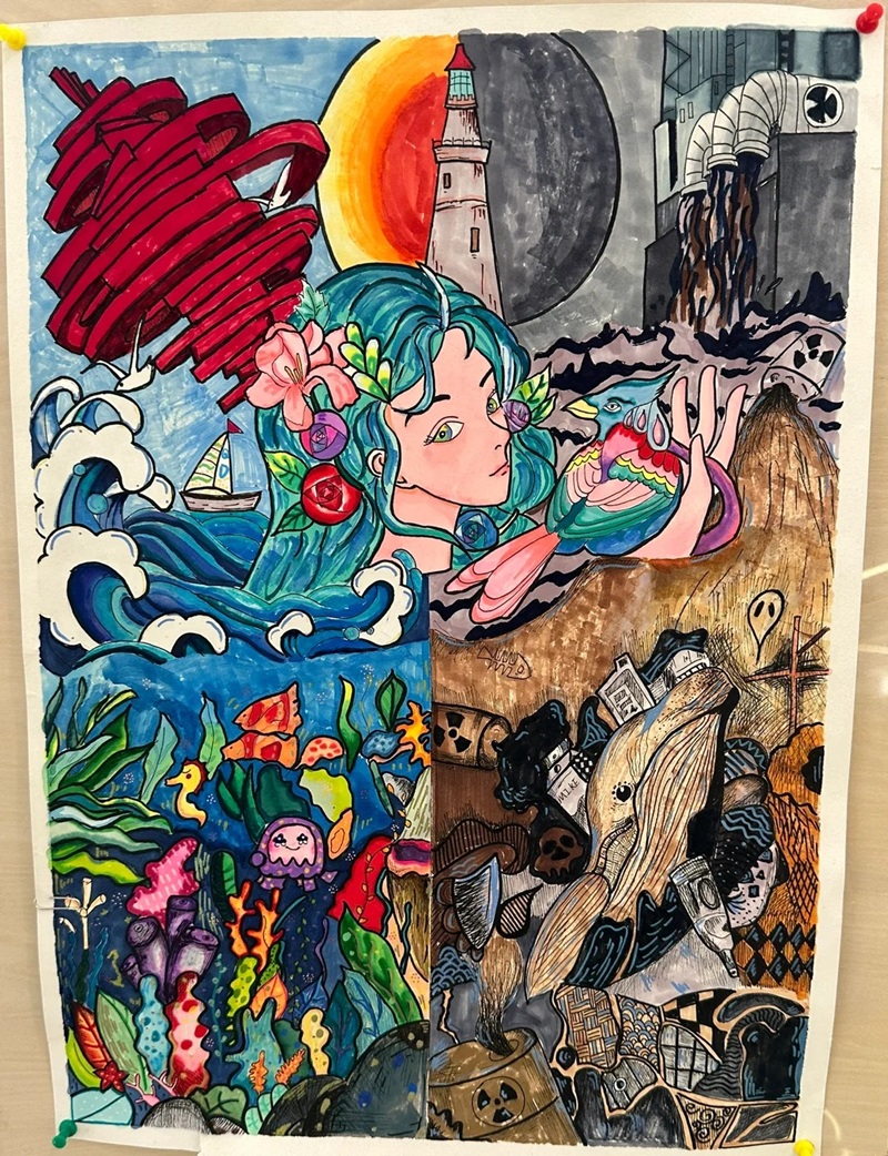 vẽ tranh bảo vệ môi trường biển 32