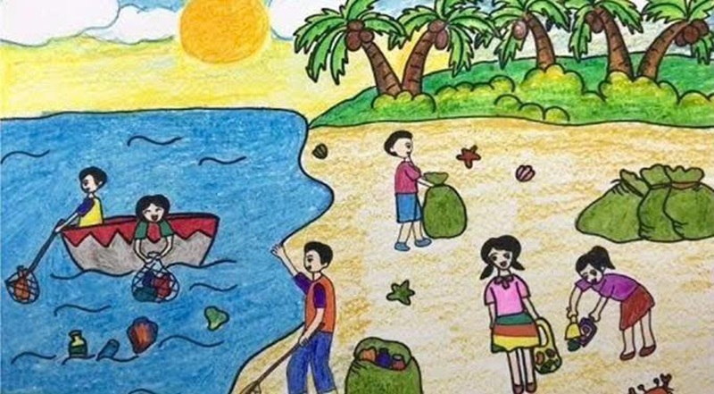vẽ tranh bảo vệ môi trường biển 5