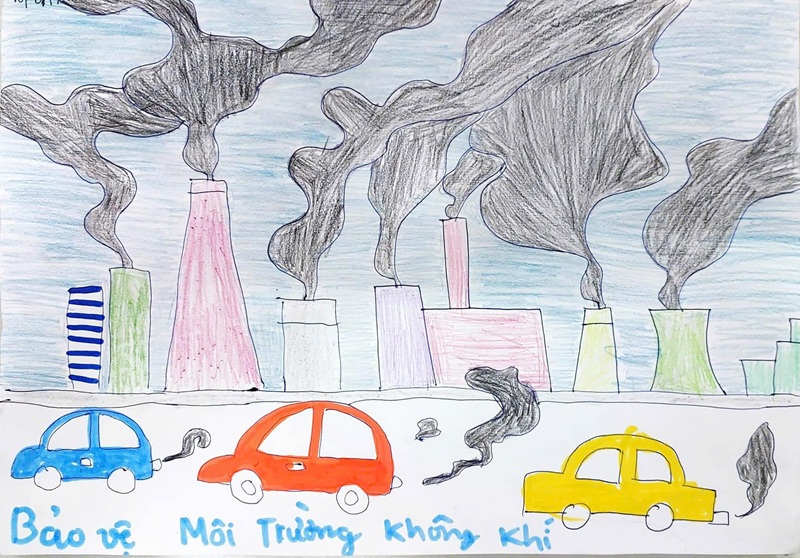 vẽ tranh bảo vệ môi trường xanh sạch đẹp 17
