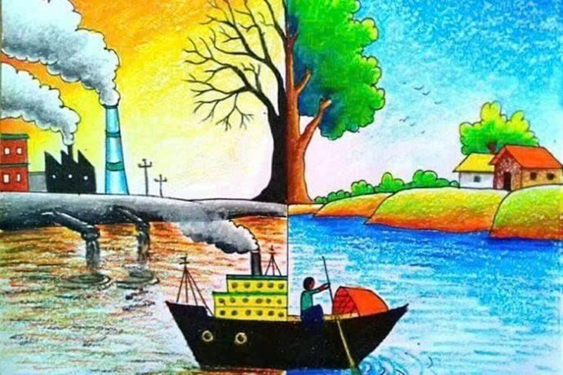 vẽ tranh bảo vệ môi trường xanh sạch đẹp 22