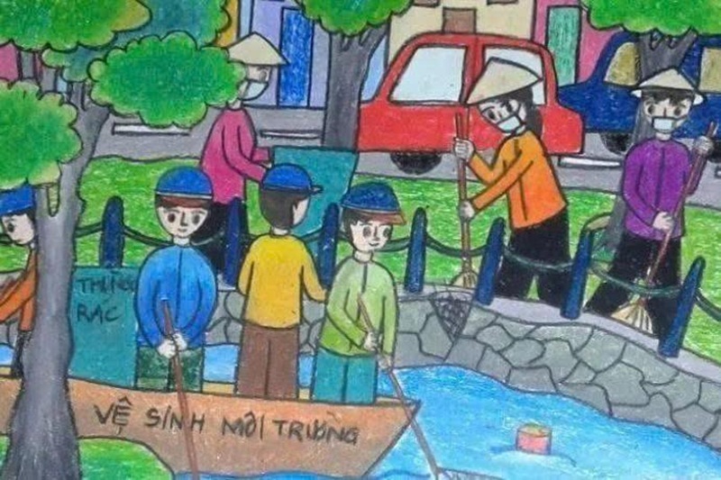 vẽ tranh bảo vệ môi trường xanh sạch đẹp 23