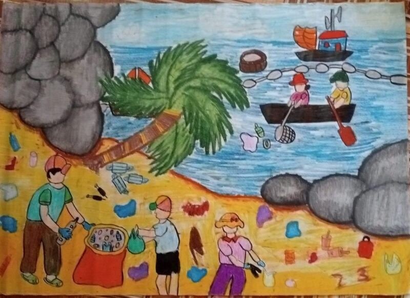 vẽ tranh bảo vệ môi trường xanh sạch đẹp 26