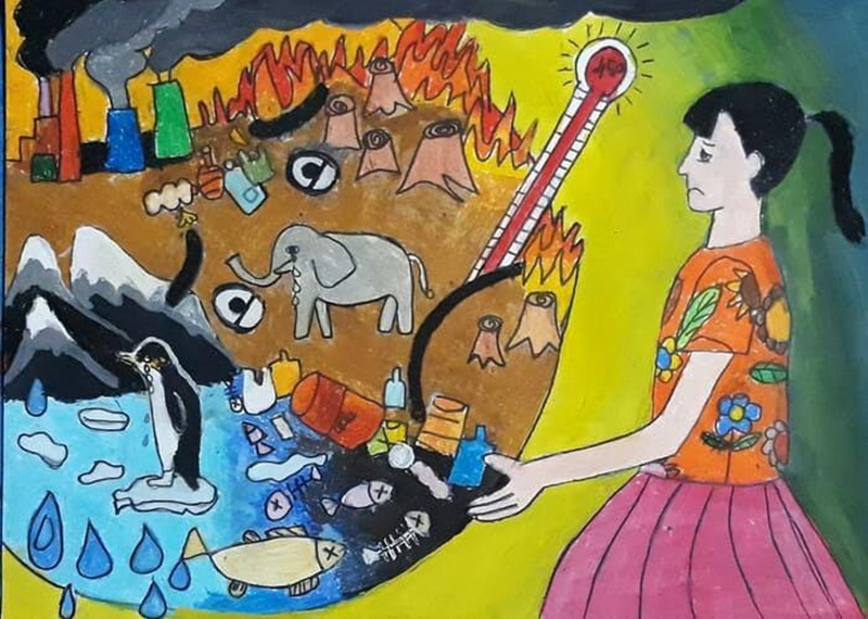 vẽ tranh bảo vệ môi trường xanh sạch đẹp 27