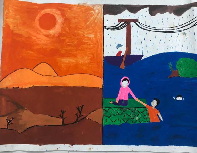 vẽ tranh bảo vệ môi trường xanh sạch đẹp 3