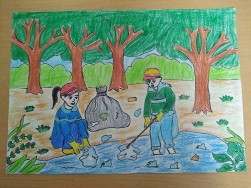 vẽ tranh bảo vệ môi trường xanh sạch đẹp 30