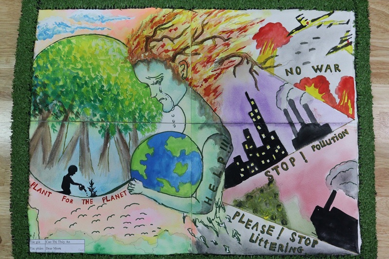 vẽ tranh bảo vệ môi trường xanh sạch đẹp 32