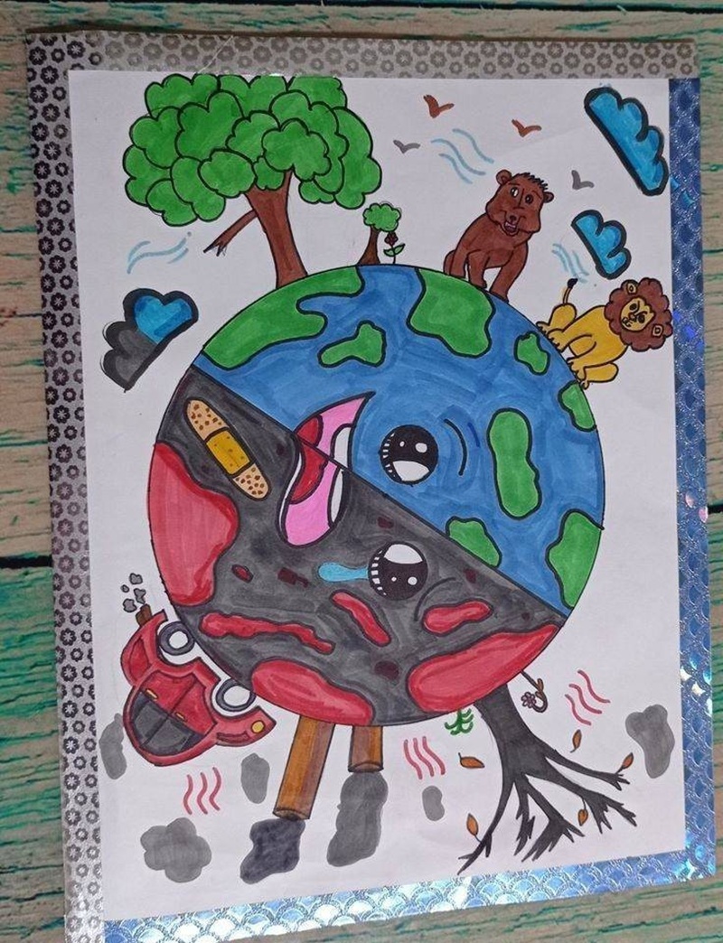 vẽ tranh bảo vệ môi trường xanh sạch đẹp 40