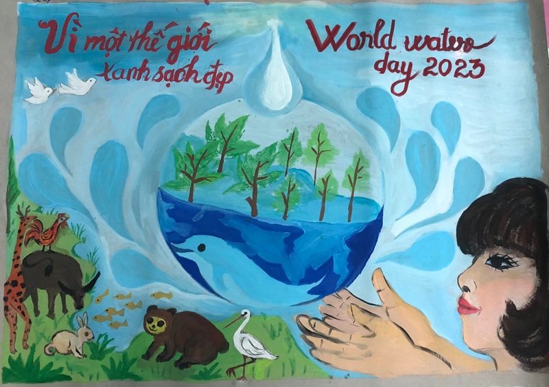 vẽ tranh bảo vệ môi trường xanh sạch đẹp 5