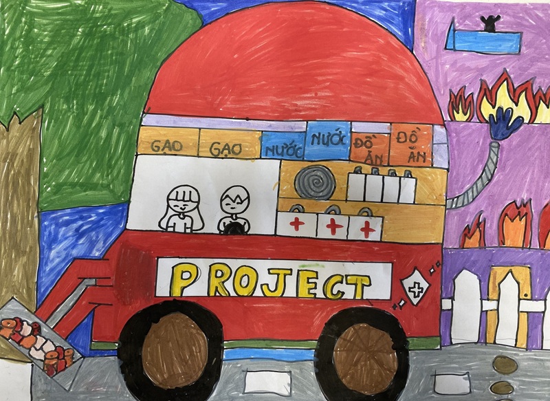 vẽ tranh chiếc ô tô mơ ước 10