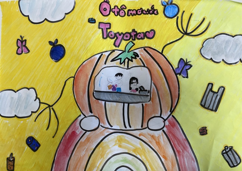 vẽ tranh chiếc ô tô mơ ước 11