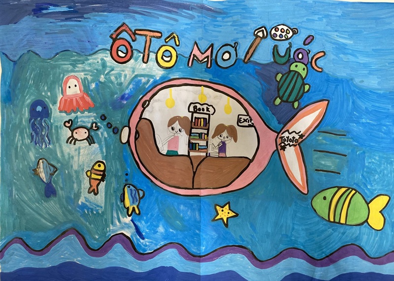 vẽ tranh chiếc ô tô mơ ước 13