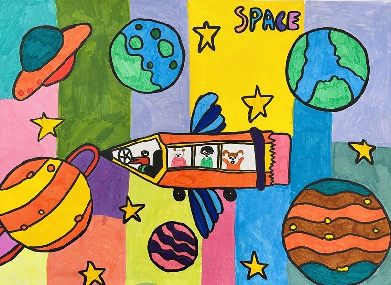 vẽ tranh chiếc ô tô mơ ước 16