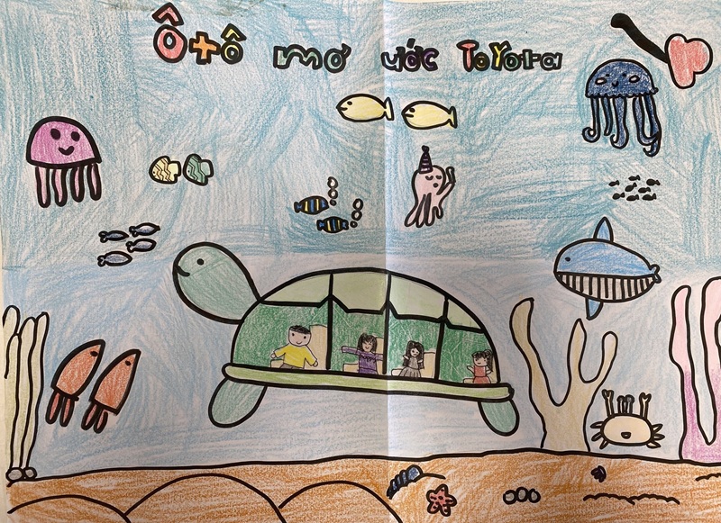 vẽ tranh chiếc ô tô mơ ước 17