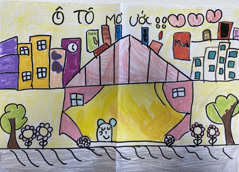 vẽ tranh chiếc ô tô mơ ước 18