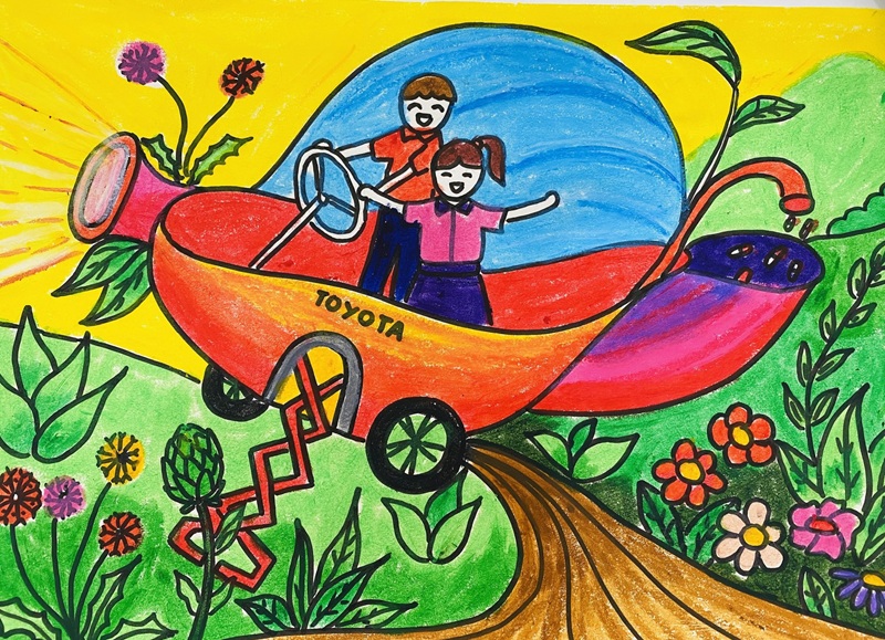 vẽ tranh chiếc ô tô mơ ước 19