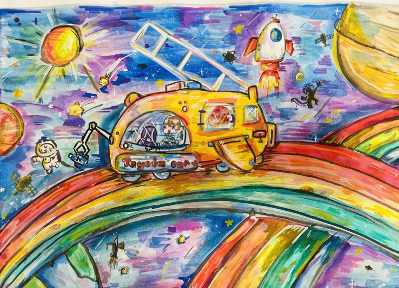 vẽ tranh chiếc ô tô mơ ước 23