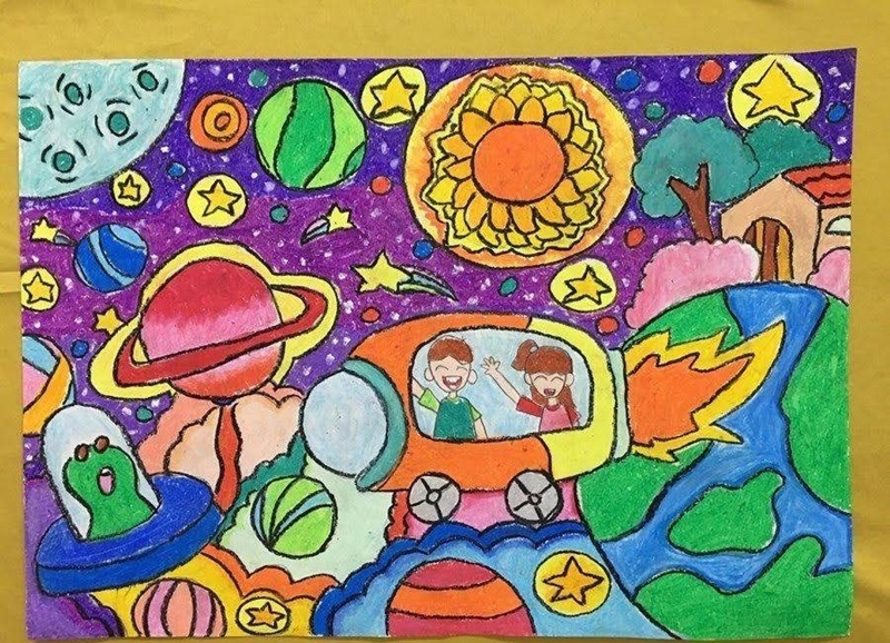 vẽ tranh chiếc ô tô mơ ước 24