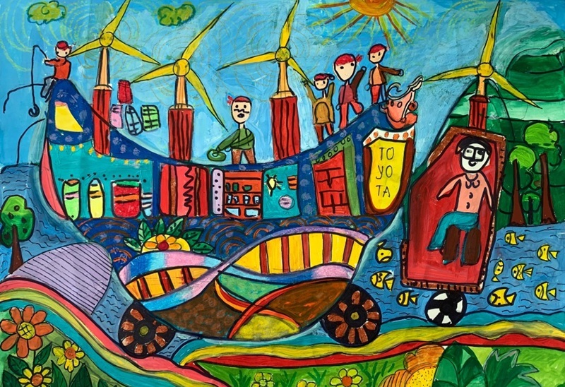 vẽ tranh chiếc ô tô mơ ước 25