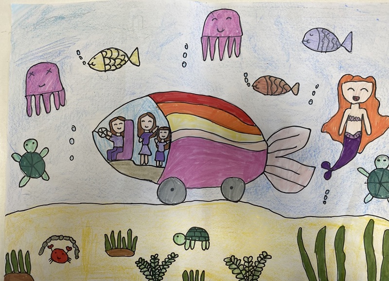 vẽ tranh chiếc ô tô mơ ước 3