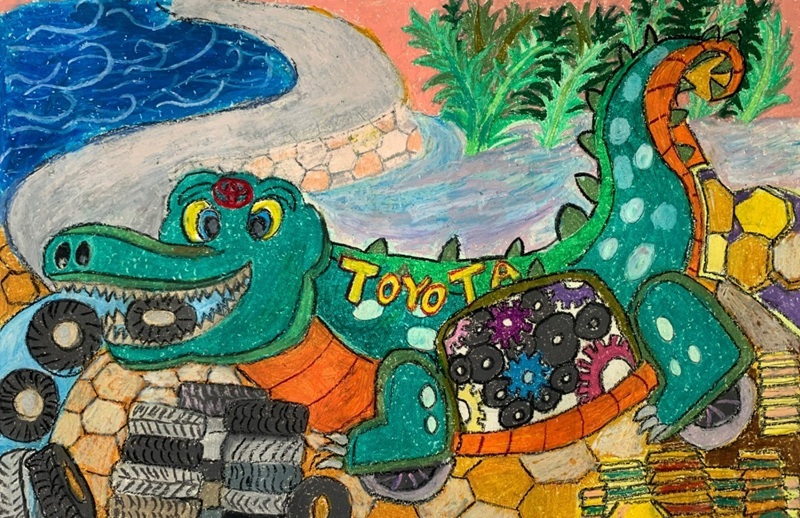 vẽ tranh chiếc ô tô mơ ước 30