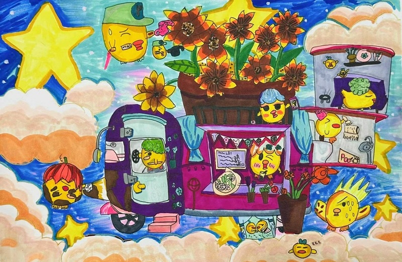 vẽ tranh chiếc ô tô mơ ước 34