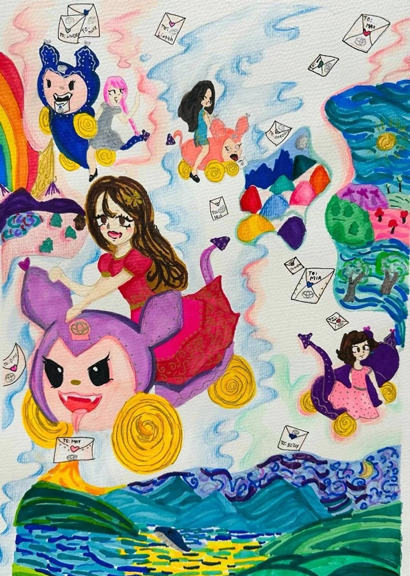 vẽ tranh chiếc ô tô mơ ước 35