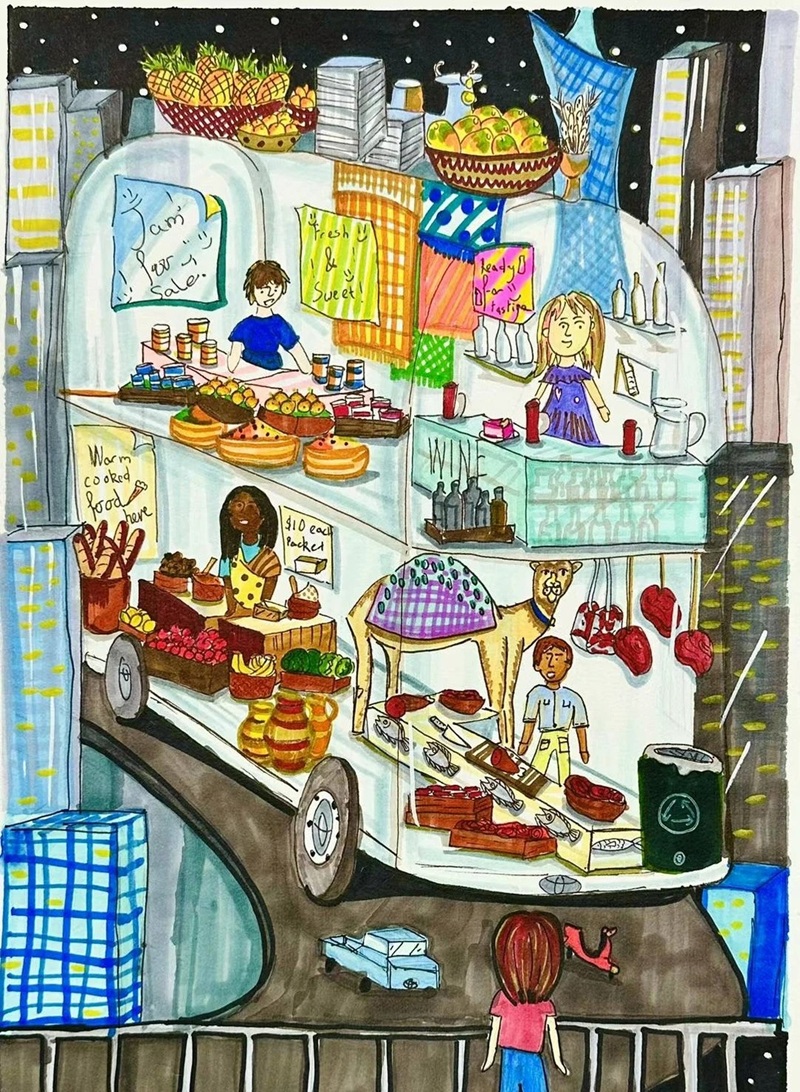 vẽ tranh chiếc ô tô mơ ước 37