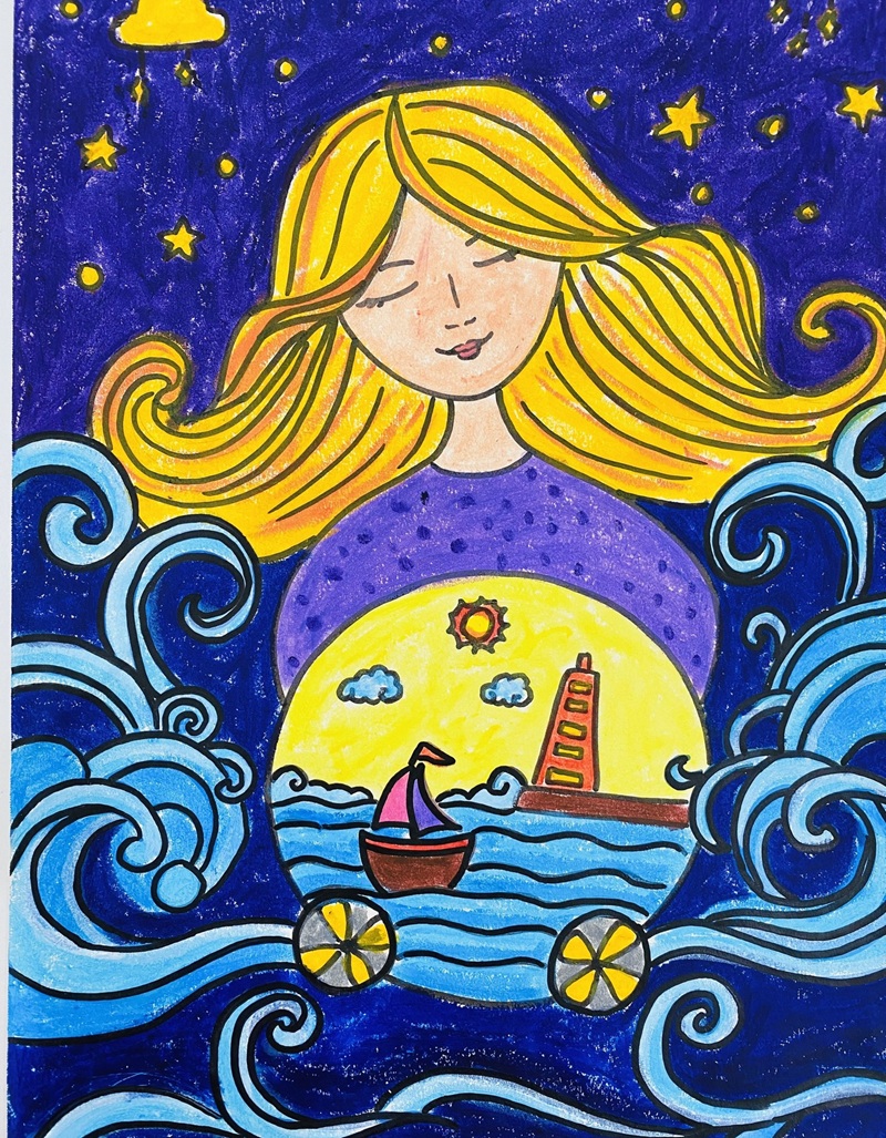 vẽ tranh chiếc ô tô mơ ước 4