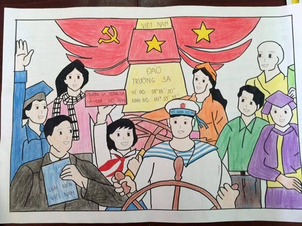 vẽ tranh chủ đề em yêu tổ quốc việt nam 1