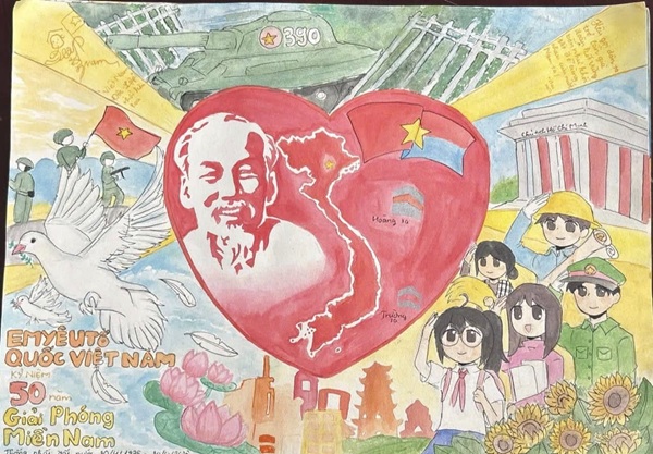 vẽ tranh chủ đề em yêu tổ quốc việt nam 11