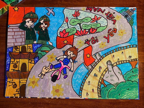 vẽ tranh chủ đề em yêu tổ quốc việt nam 15