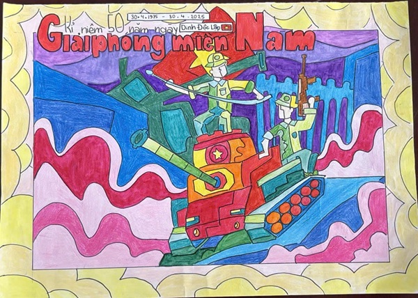 vẽ tranh chủ đề em yêu tổ quốc việt nam 2