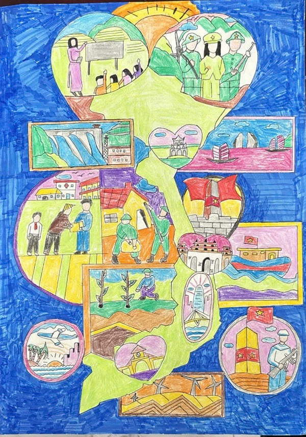 vẽ tranh chủ đề em yêu tổ quốc việt nam 22