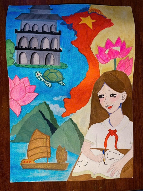 vẽ tranh chủ đề em yêu tổ quốc việt nam 24