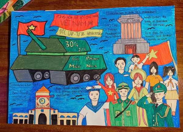 vẽ tranh chủ đề em yêu tổ quốc việt nam 5