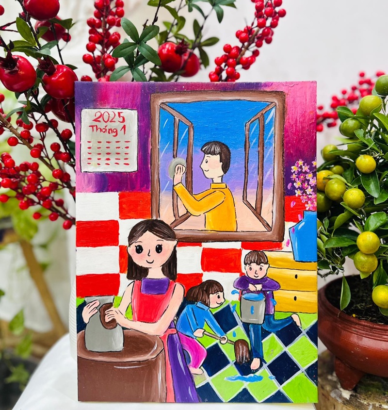 vẽ tranh gia đình lớp 6 1