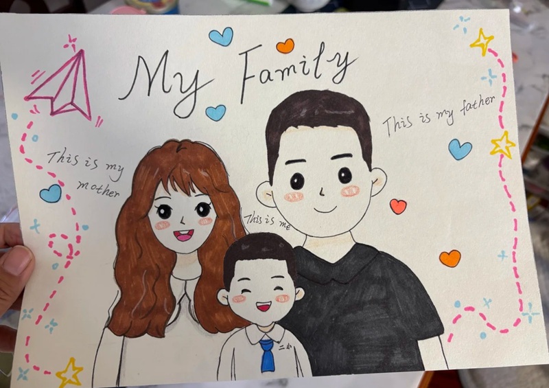 vẽ tranh gia đình lớp 6 4