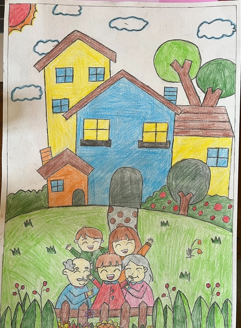 vẽ tranh gia đình lớp 6 7