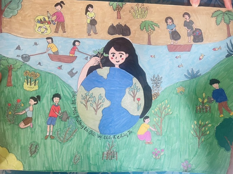 vẽ tranh ý tưởng trẻ thơ bảo vệ môi trường 11