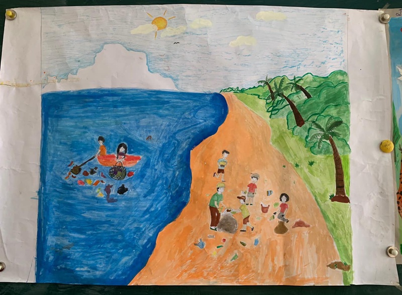 vẽ tranh ý tưởng trẻ thơ bảo vệ môi trường 2