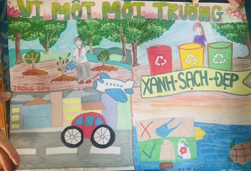 vẽ tranh ý tưởng trẻ thơ bảo vệ môi trường 21