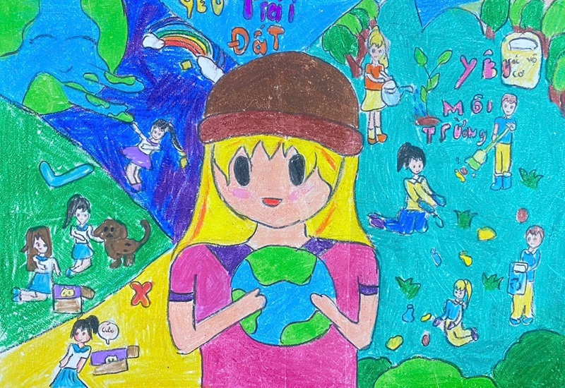 vẽ tranh ý tưởng trẻ thơ bảo vệ môi trường 24