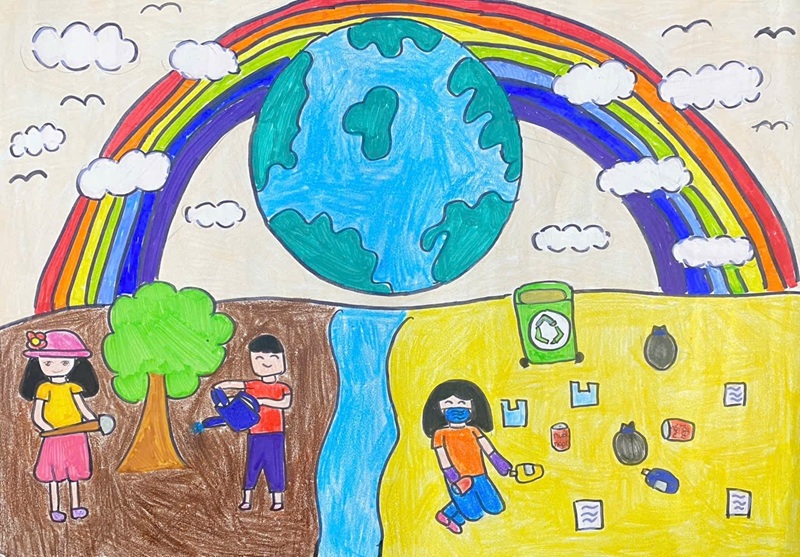 vẽ tranh ý tưởng trẻ thơ bảo vệ môi trường 28