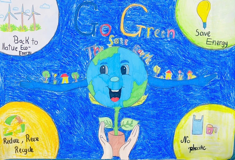 vẽ tranh ý tưởng trẻ thơ bảo vệ môi trường 29