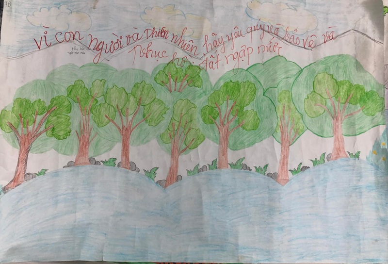 vẽ tranh ý tưởng trẻ thơ bảo vệ môi trường 3