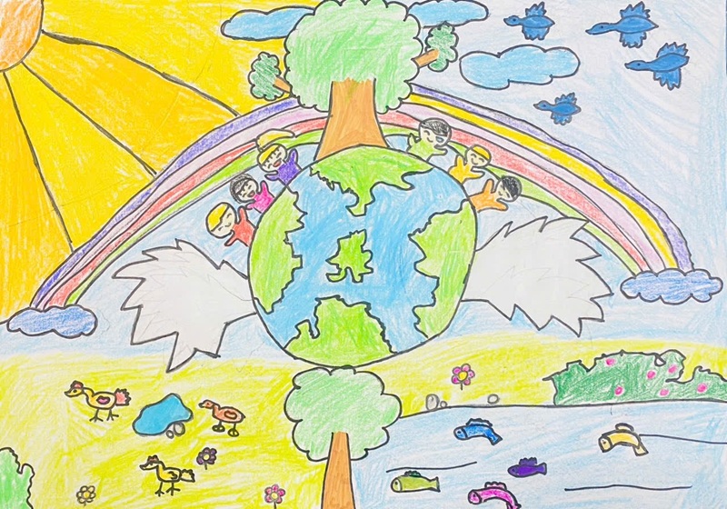 vẽ tranh ý tưởng trẻ thơ bảo vệ môi trường 34