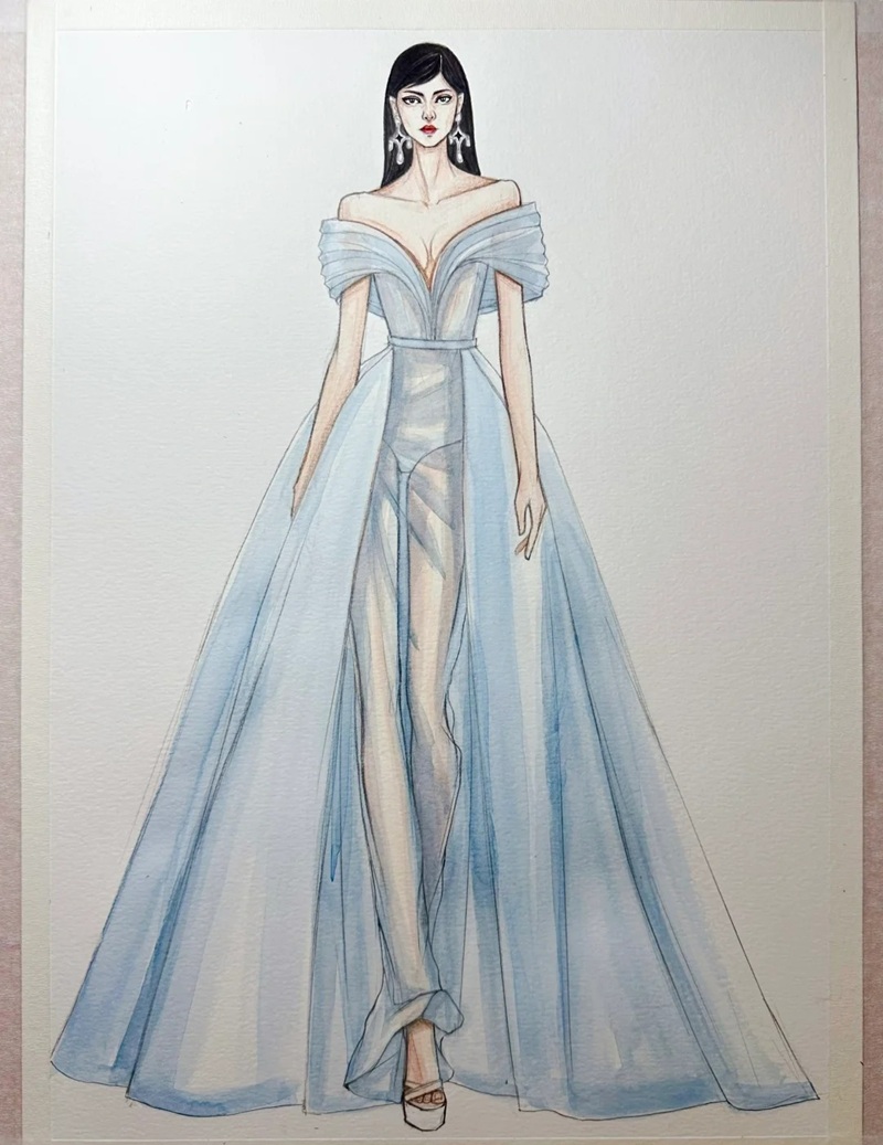 vẽ váy công chúa 21