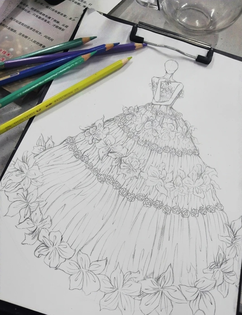 vẽ váy công chúa 26