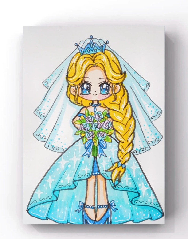 vẽ váy công chúa 36