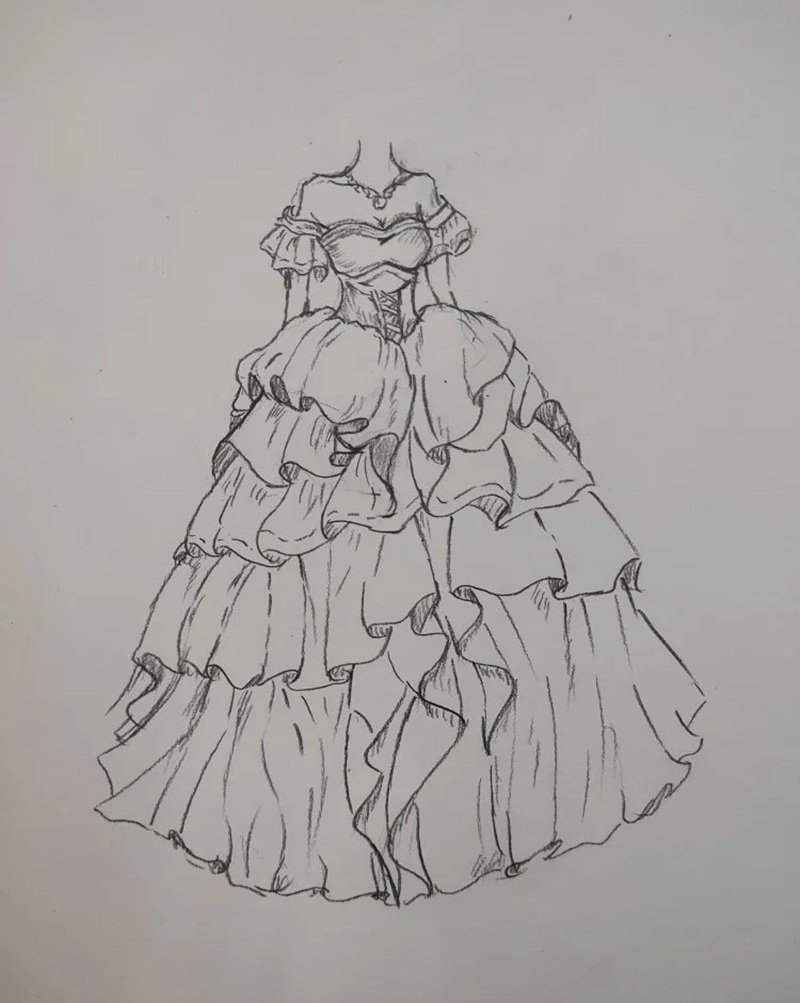 vẽ váy công chúa 39